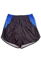 設計男裝橡筋運動短褲    訂製褲頭兩側藍色黑色波點撞色     運動褲供應商   U400